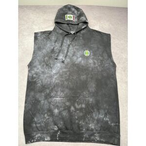 Cross Colours Hoodie Vest Mens Extra Large Black Tie Dye Black Lives‎ Peace
